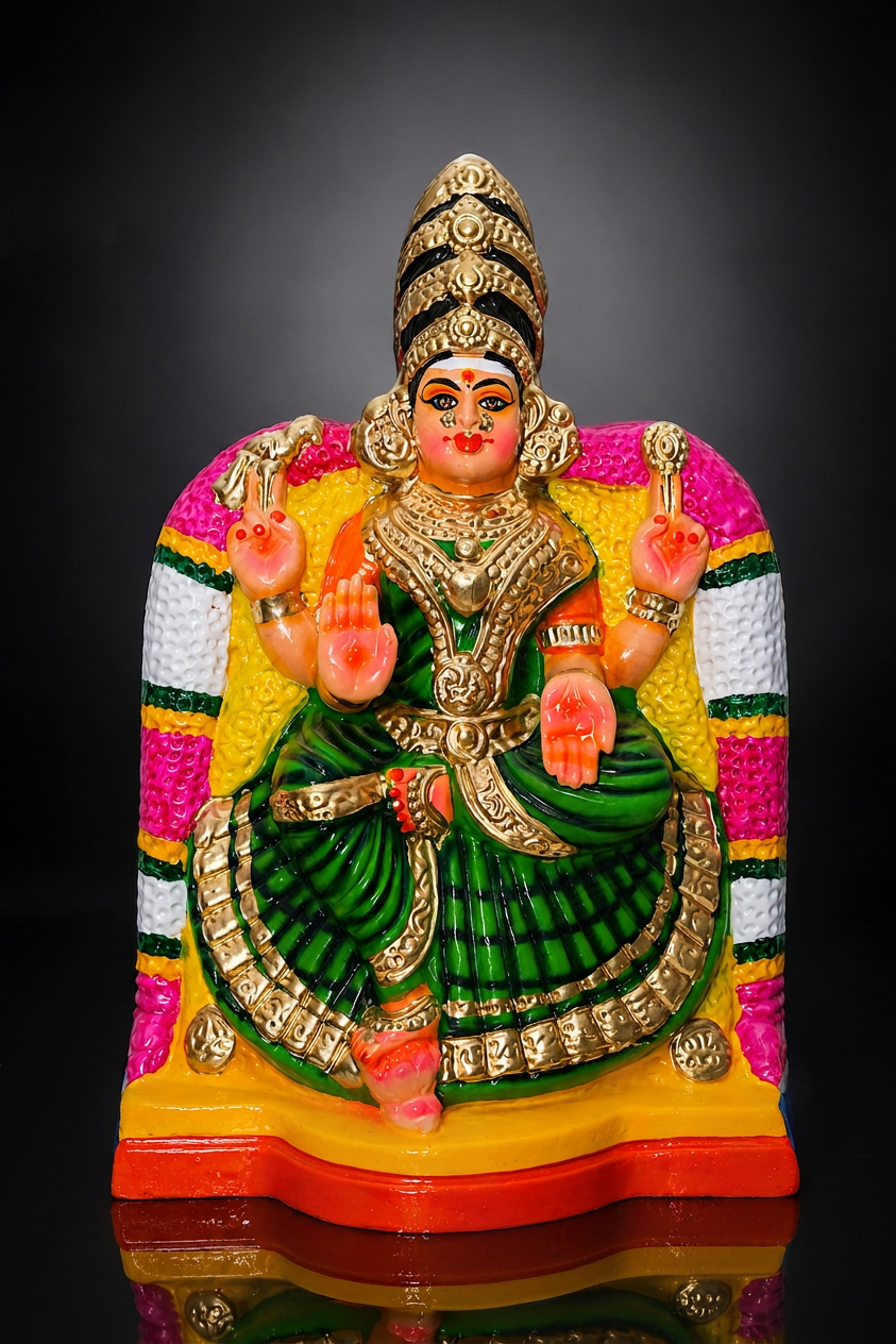 Araikasu Amman — hand-painted Golu doll